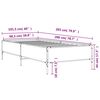 vidaXL Estructura cama madera ingenier&iacute;a metal gris Sonoma 100x200 cm