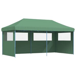 vidaXL Tienda de fiesta plegable Pop-Up con 3 paredes laterales verde