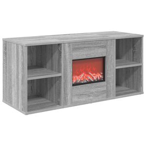 vidaXL Chimenea el&eacute;ctrica Sonoma gris 100 x 37 x 45,5 cm