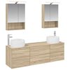 vidaXL Juego de muebles de ba&ntilde;o 5 pcs Roble Sonoma