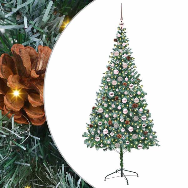 vidaXL &Aacute;rbol de Navidad artificial Verde 210 cm PVC y acero