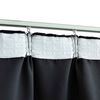 vidaXL Cortinas opacas con ganchos 2 piezas negro 140x245 cm