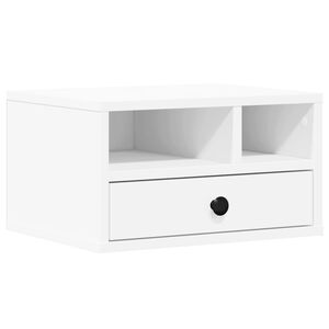 vidaXL Soporte de impresora madera ingenier&iacute;a blanco 40x32x22,5 cm