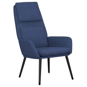 vidaXL Sill&oacute;n de relax de tela azul