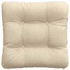 vidaXL Cojines para asiento 4 pcs Crema 45 x 45 x 12 cm tela