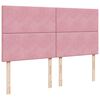 vidaXL Estructura de cama otomana colchones terciopelo rosa 160x200cm