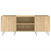 vidaXL Mueble discos madera contrachapada roble sonoma 121x38x48 cm