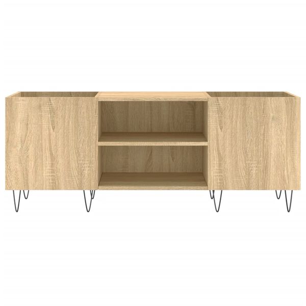 vidaXL Mueble discos madera contrachapada roble sonoma 121x38x48 cm