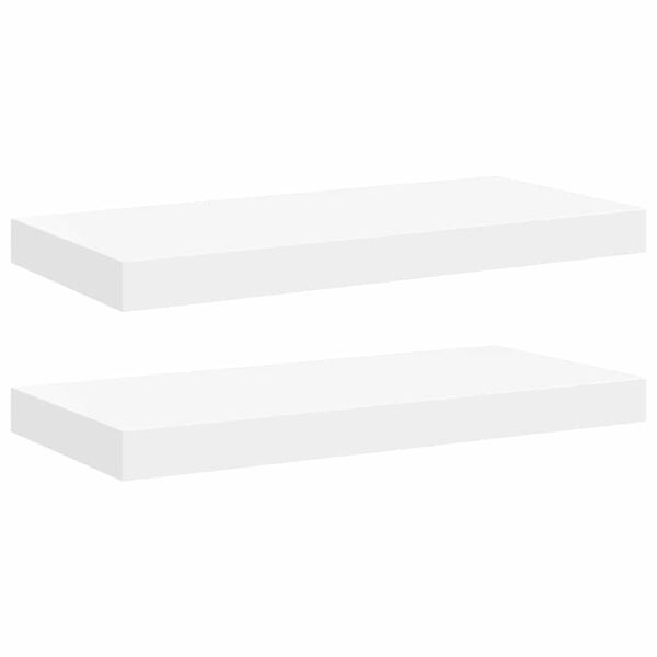 vidaXL Estantes flotantes de pared 2 uds MDF blanco 50x23x3,8 cm