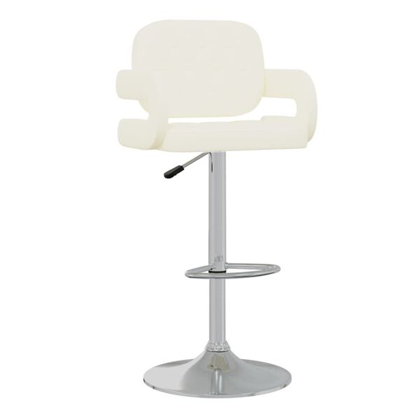 vidaXL Taburetes de cocina 2 unidades cuero sint&eacute;tico color crema