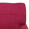 vidaXL Sill&oacute;n reclinable Rojo vino 91 x 157 x 91 cm Terciopelo