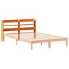 vidaXL Cabecero de cama con estantes madera maciza pino marr&oacute;n 150 cm