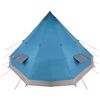 vidaXL Tienda Tipi Familiar con techo Azul y gris 560 x 560 x 300 cm