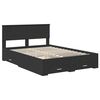 vidaXL Estructura de cama Negro 140 x 190 cm Madera de ingenier&iacute;a