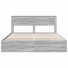 vidaXL Estructura de cama Gris Sonoma 200 x 200 cm Madera Ingenieril