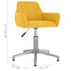 vidaXL Silla de comedor giratoria de terciopelo amarillo