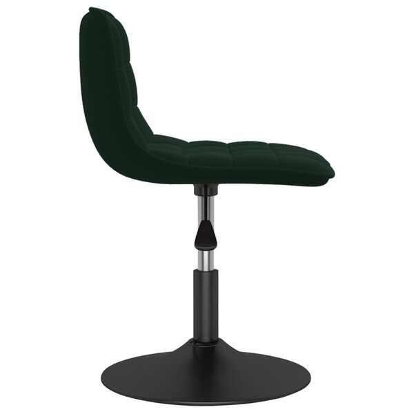 vidaXL Sillas de comedor giratorias 4 unidades terciopelo verde oscuro