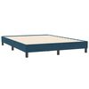 vidaXL Cama box spring con colch&oacute;n terciopelo azul oscuro 160x210 cm