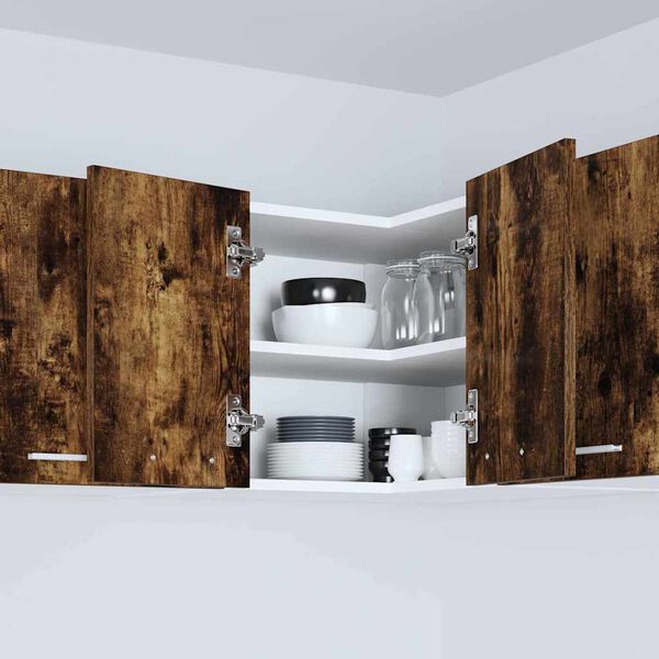 vidaXL Mueble colgante Roble Ahumado y 57 x 57 x 40 cm