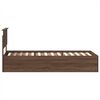 vidaXL Estructura de cama con cabecera Roble Marr&oacute;n 75 x 190 cm