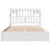 vidaXL Cama con estanter&iacute;a sin colch&oacute;n madera maciza blanca 150x200 cm