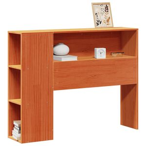 vidaXL Cabecero de cama almacenaje madera maciza pino marr&oacute;n 100 cm