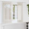 vidaXL Cortinas de gasa con trabillas 2 uds. crema