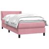 vidaXL Cama box spring con colch&oacute;n terciopelo rosa 90x220 cm