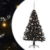 vidaXL &Aacute;rbol de Navidad Artificial Preiluminado Negro 150 cm PVC