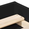 vidaXL Estructura de cama doble sin colch&oacute;n negro 150x200 cm