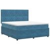 vidaXL Cama box spring con colch&oacute;n Azul 180 x 200 cm Terciopelo