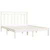 vidaXL Estructura de cama madera maciza blanca King Size 150x200 cm