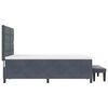 vidaXL Cama tipo Box Spring Gris oscuro 140 x 190 cm Terciopelo