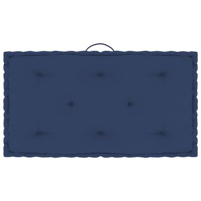 vidaXL Cojines para palets de suelo 6 uds algodón azul marino claro