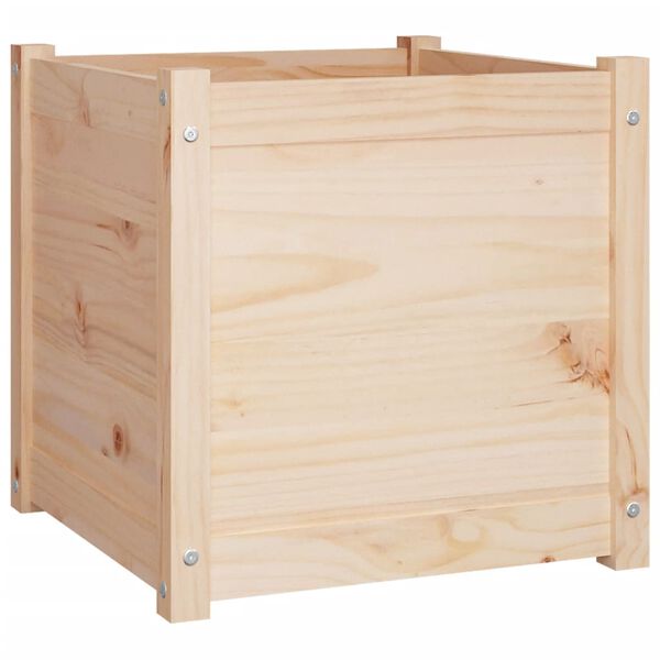 vidaXL Jardineras 2 uds madera maciza de pino 50x50x50 cm