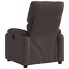 vidaXL Sillón reclinable eléctrico tela marrón oscuro