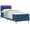 vidaXL Cama Box Spring LED con colch&oacute;n con LED Azul 80 x 200 cm tela