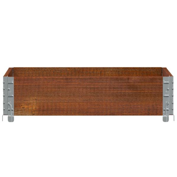 vidaXL Jardinera de madera maciza de pino marr&oacute;n 80x60 cm