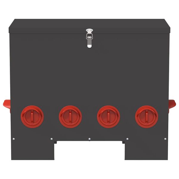 vidaXL Comedero para pollos Negro 60,5 x 29 x 51 cm