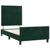 vidaXL Estructura de cama sin colch&oacute;n terciopelo verde oscuro 90x200cm