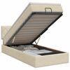 vidaXL Cama otomana con colch&oacute;n con cabecera Crema 100 x 200 cm Tela