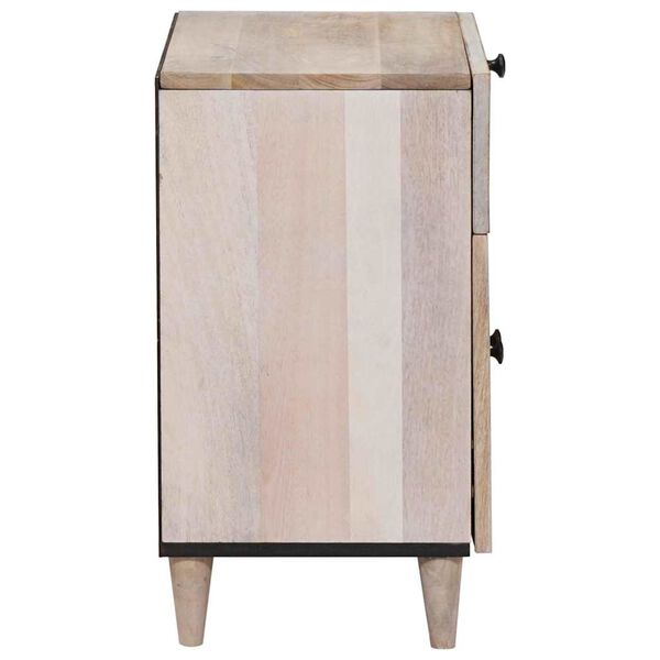 vidaXL Armario de Noche Beige 50 x 33 x 60 cm Madera maciza de Acacia