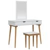 vidaXL Conjunto de Mesa de Tocador FAUSKE 3 uds. Blanco