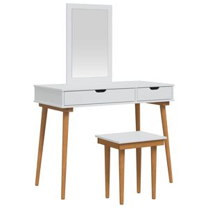 vidaXL Conjunto de Mesa de Tocador FAUSKE 3 uds. Blanco