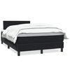 vidaXL Cama box spring con colch&oacute;n terciopelo negro 120x210 cm