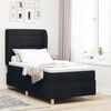 vidaXL Cama con Somier y Colch&oacute;n Gris Oscuro 90x190 cm de Tela Negro