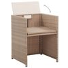 vidaXL Set comedor de jard&iacute;n 15 piezas y cojines rat&aacute;n sint&eacute;tico beige
