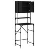 vidaXL Armario para lavadora Roble Negro 68 x 48,5 x 194 cm