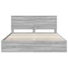 vidaXL Estructura de cama Gris Sonoma 200 x 200 cm Madera Ingenieril