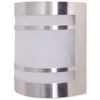 vidaXL L&aacute;mpara de pared para exteriores acero inoxidable